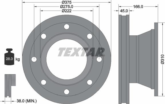 Textar 93192300 - Jarrulevy inparts.fi