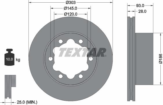 Textar 93143405 - Jarrulevy inparts.fi