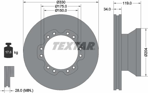 Textar 93142600 - Jarrulevy inparts.fi