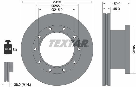 Textar 93151100 - Jarrulevy inparts.fi