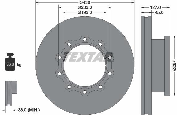 Textar 93105500 - Jarrulevy inparts.fi