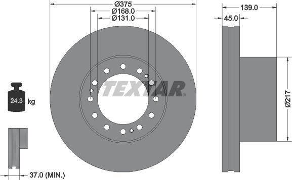 Textar 93105600 - Jarrulevy inparts.fi