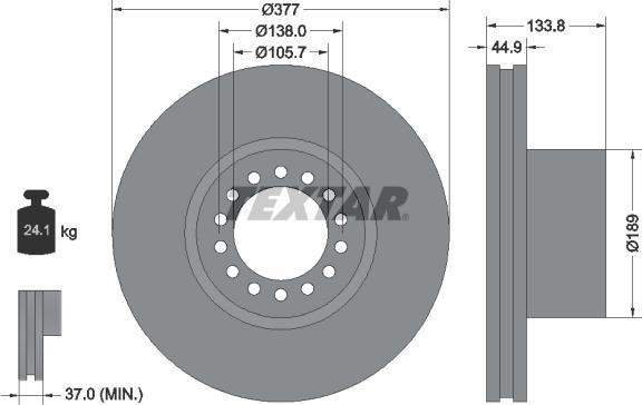 Textar 93101400 - Jarrulevy inparts.fi