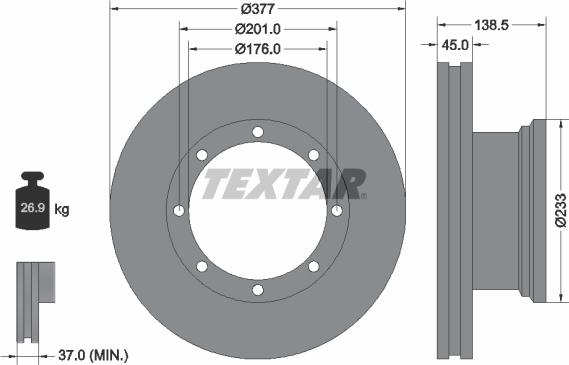 Textar 93101500 - Jarrulevy inparts.fi