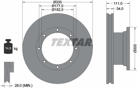 Textar 93102400 - Jarrulevy inparts.fi