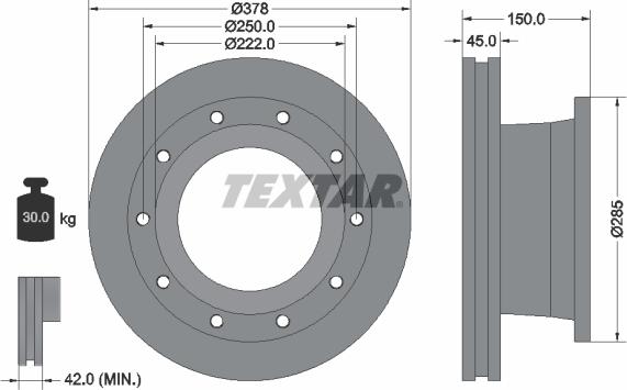 Textar 93117700 - Jarrulevy inparts.fi