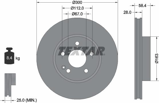 Textar 93123403 - Jarrulevy inparts.fi