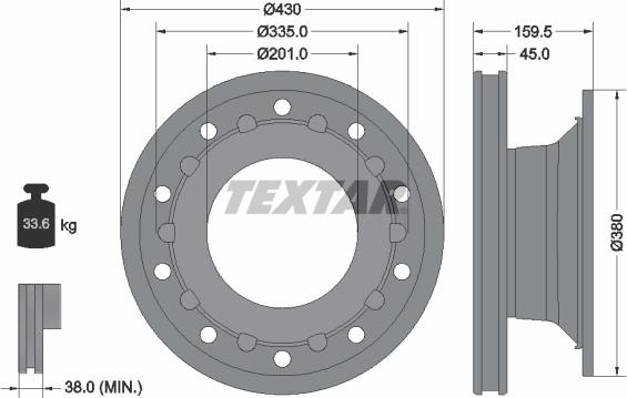 Textar 93127100 - Jarrulevy inparts.fi