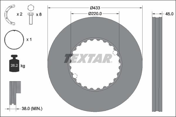 Textar 93343000 - Jarrulevy inparts.fi