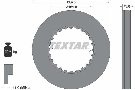 Textar 93291400 - Jarrulevy inparts.fi