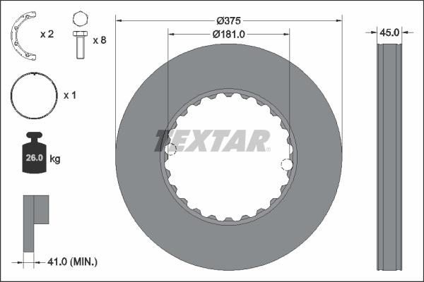 Textar 93291411 - Jarrulevy inparts.fi