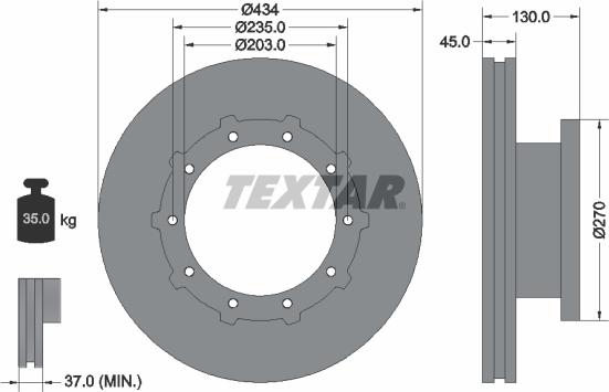 Textar 93243400 - Jarrulevy inparts.fi