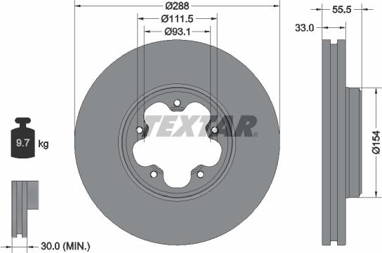 Textar 93260603 - Jarrulevy inparts.fi