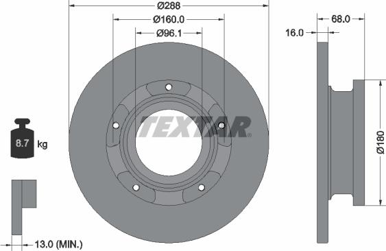 Textar 93260703 - Jarrulevy inparts.fi