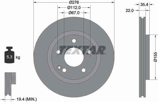 Textar 92099600 - Jarrulevy inparts.fi