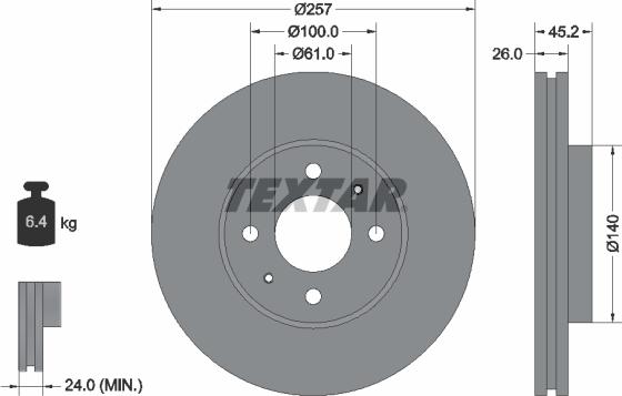 Textar 92096700 - Jarrulevy inparts.fi