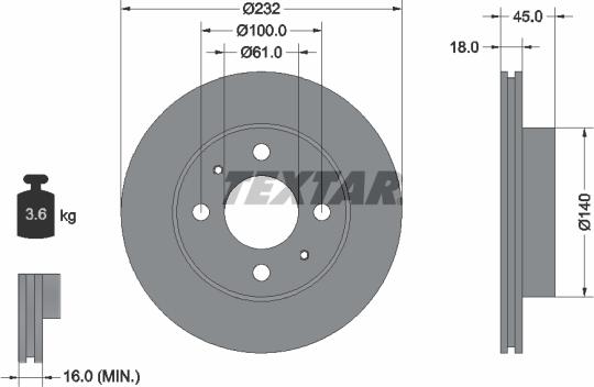 Textar 92090900 - Jarrulevy inparts.fi