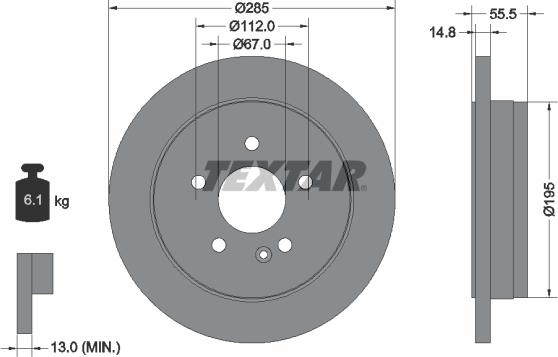 Textar 92090000 - Jarrulevy inparts.fi