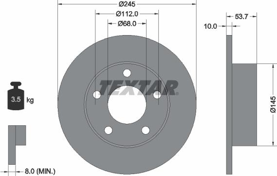 Textar 92090803 - Jarrulevy inparts.fi