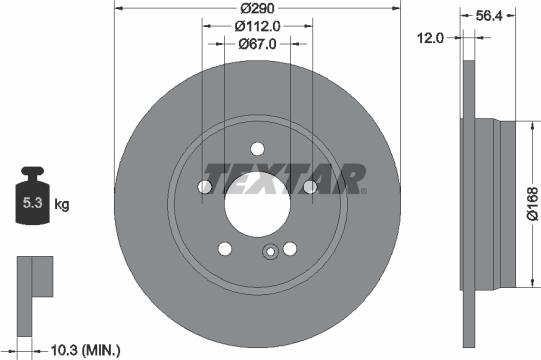 Textar 92091103 - Jarrulevy inparts.fi