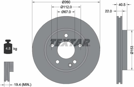 Textar 92091300 - Jarrulevy inparts.fi