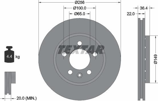 Textar 92098603 - Jarrulevy inparts.fi