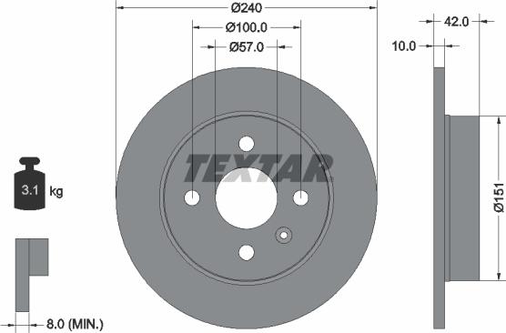 Textar 92092000 - Jarrulevy inparts.fi