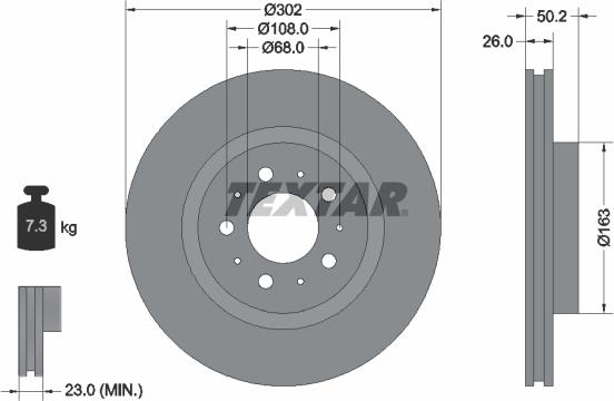 Textar 92092305 - Jarrulevy inparts.fi