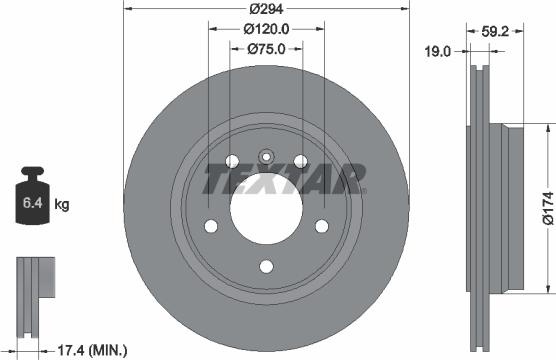 Textar 92097303 - Jarrulevy inparts.fi