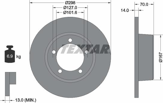 Textar 92040600 - Jarrulevy inparts.fi