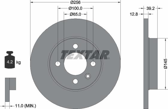 Textar 92041700 - Jarrulevy inparts.fi