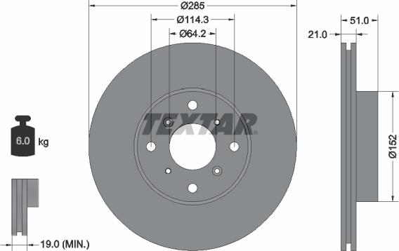 Textar 92048900 - Jarrulevy inparts.fi