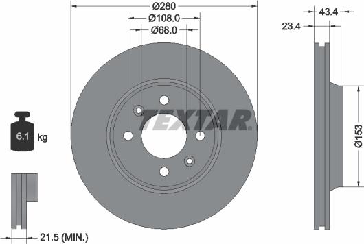 Textar 92048400 - Jarrulevy inparts.fi