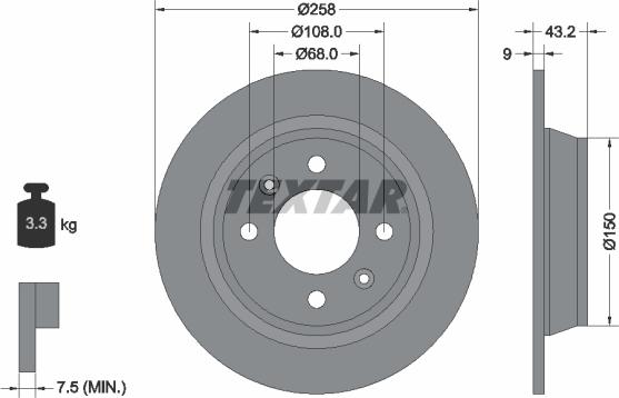 Textar 92048500 - Jarrulevy inparts.fi