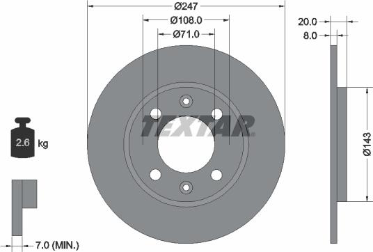 Textar 92043200 - Jarrulevy inparts.fi