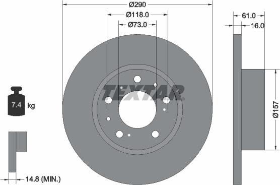 Textar 92042900 - Jarrulevy inparts.fi