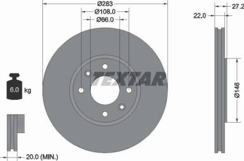 Textar 92059603 - Jarrulevy inparts.fi