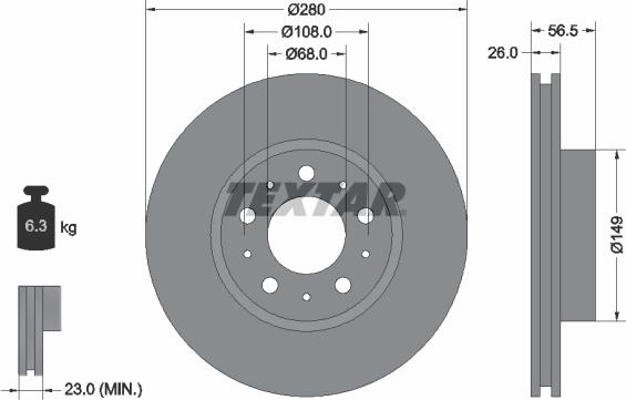 Textar 92055400 - Jarrulevy inparts.fi