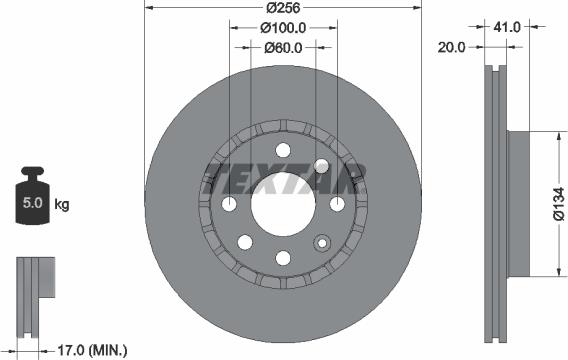 Textar 92056500 - Jarrulevy inparts.fi