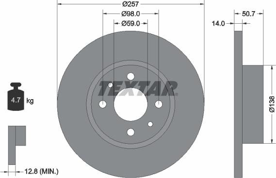 Textar 92053200 - Jarrulevy inparts.fi