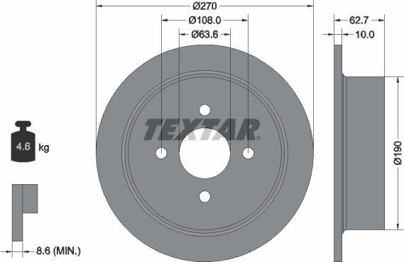 Textar 92064400 - Jarrulevy inparts.fi