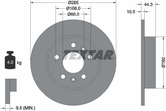 Textar 92065100 - Jarrulevy inparts.fi