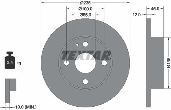 Textar 92066600 - Jarrulevy inparts.fi