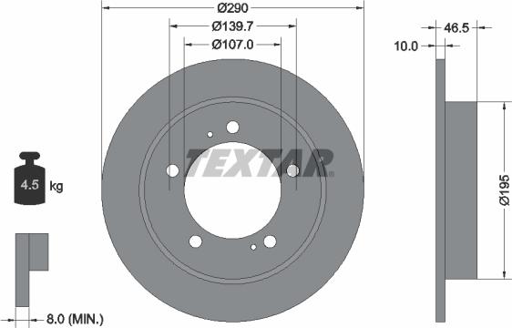 Textar 92066003 - Jarrulevy inparts.fi