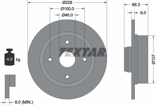 Textar 92066100 - Jarrulevy inparts.fi