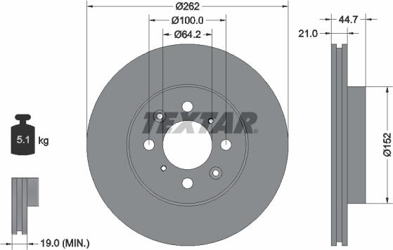 Textar 92060900 - Jarrulevy inparts.fi