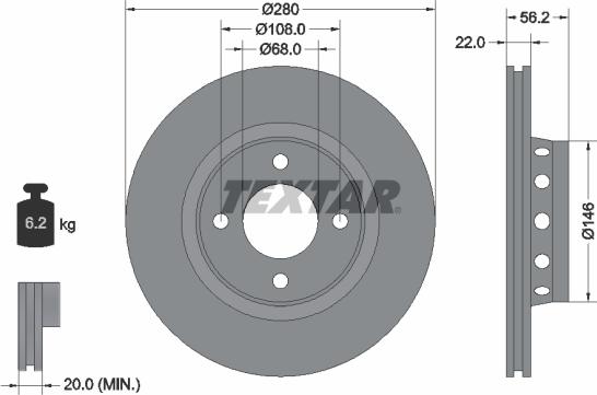 Textar 92060600 - Jarrulevy inparts.fi