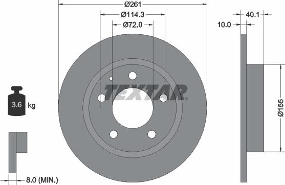 Textar 92062100 - Jarrulevy inparts.fi