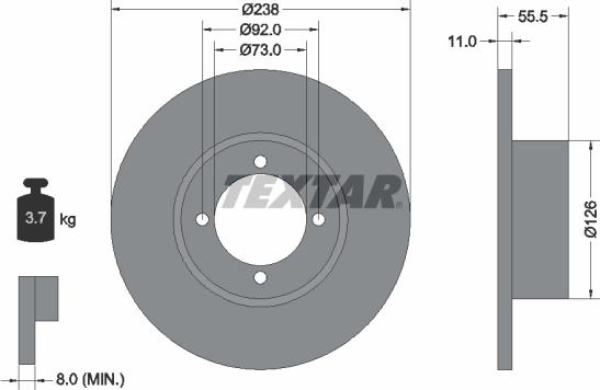 Textar 92005400 - Jarrulevy inparts.fi