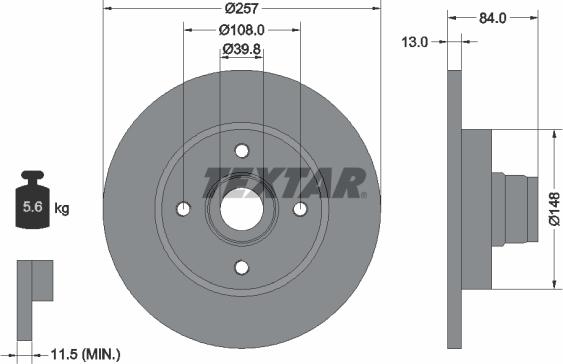 Textar 92012500 - Jarrulevy inparts.fi